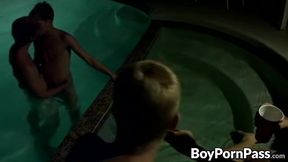 Sexy bid dick Colby and Ryan ass licking session with jizz