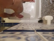 Can't resist touching my cock, when I'm under shower