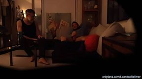 son caught dad jerking off gay
