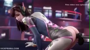 D.Va enjoys an exquisite dildo in her vagina and is then penetrated by her pussy. XXXPRIMA.COM