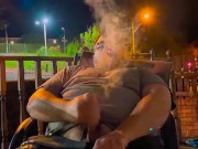 BIG BEAR SMOKING HIS CIGAR NUTS A MASSIVE CUM LOAD