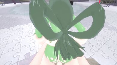 Tsuyu's sopping wet park sex drives her wild in hard POV hentai