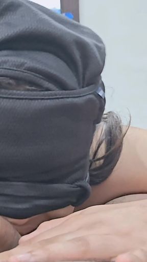 Desi girlfriend sucking bf dick deepthroat viral   Clip 3