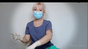 Dentist Relaxes you with a Gloved Hand Job