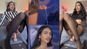 4 Videos of Legs Shaking, Constant Dripping & Huge Cumshots