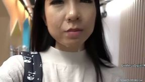 Petite Asian walks around with a cumface after giving head