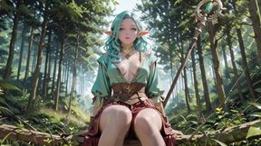 Forest Fantasy! Green-haired Mage &amp; Blue Elf in a Private Walk