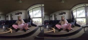 VR sissy training close up cock dripping all over you huge dildo glass dildo