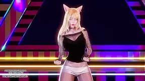 Ahris Seductive Dance Ignites Steamy Encounter in K-Pop MMD Fantasy – 4K