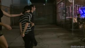 ”Bound brunette public anal fucked”