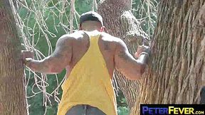 PETERFEVER Jaycee And John Rene Steal Quick Suck During Hike