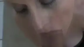 Nervous wife gets wild and gives a sloppy oral