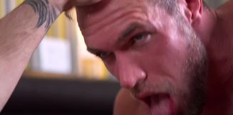Bearded guy is going to enjoy hard oral, moaning
