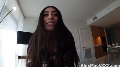 Violet Myers stuffs her big tits down a random POV cock
