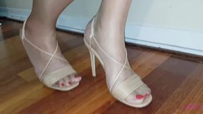 dani_leg fountain cumshot on amazing legs in sexy tan pantyhose