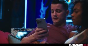 Horny Lesbian Grows Big Cock - Interracial Futanari Lezdom