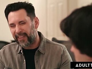 ADULT TIME - Virgin Boy Teams Up With Stepdad To Fuck Horny Blindfolded Stepmom Dana Vespoli