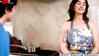 Stepmoms Secret Desires A Seductive Encounter in the Kitchen