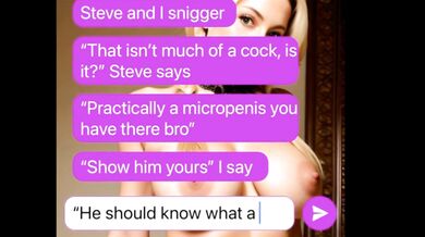 cockold sexting ended with cumshot on my ass