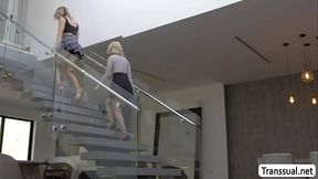 Rich Shemale licks and fucks the tight pussy of her friend