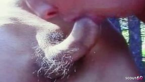 Tinder Date Fucks Blonde Skinny Shemale with Thick Cock in Tight Asshole