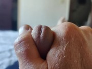 Shy Racoon is edging his cock