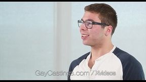 GayCastings Geek With Glasses Gets Facial