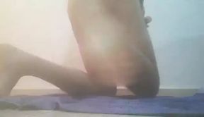fucking my ass with big dildo