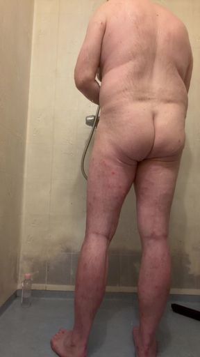ASMR Man taking ordinary shower