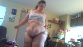 Chubby amateur SSBBW webcam whore was flashing her big butt