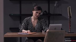 Filthy Asian Secretary Polly Pons Takes Her BBC Colleague up Her Ass