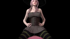 A Korean Witch's Lapdance (halloween Riding POV)