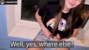 Wife Sucks Ex-Boyfriend's Dick While Husband at Work