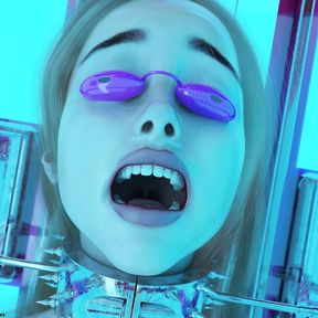 Girl in Tanning Bed Solarium Trapped 3D BDSM Animation