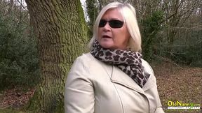 Busty British MILF self-pleasures during lesbian fun