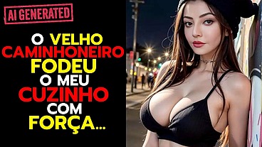 Jovem pede Carona e Fode com um Velho Caminhoneiro...