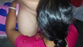 Cute indian bhabhi with juicy r s lips licking and sucking big cock and enjoying fucking in doggy style