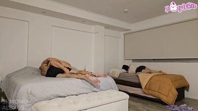 My girlfriend's friend rode me while I slept next to her