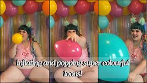 BBW looner inflates and pops with nails