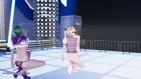 [mmd] Yoasobi - Idol Marie Rose Tamaki Misaki Sexy Striptease Dance League of Legends Uncensored Hentai 4K