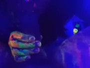 Hot tinder college slut glow paint blacklight cock sucking