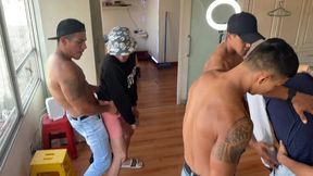 orgia con vecinos morbosos
