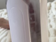 Daddy gets blown by electric blowjob machine