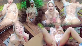 Wild Rain Hiking Sex Adventure in Nature's Downpour