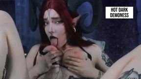 Hot Demoness, Moaning Loudly as She Enjoys her Toys.