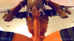 Big-Titted Futanari Sombra Nails You With Blowjob & Anal VR Action