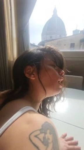 I spit on him while he fucks me hard