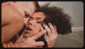 Sultry Ebony Cutie Seduces Older Man's Big Cock