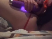 Cumming in my cage for BBC for the first time