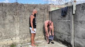 Fucking the Bear Outdoors, I Milked the Bastard's Ass